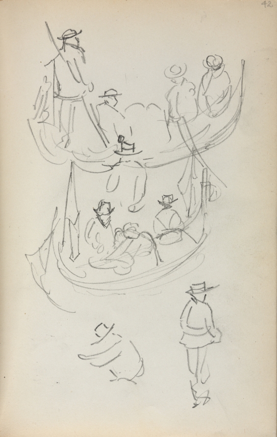 Italian Sketchbook: Two Gondolas with figures
