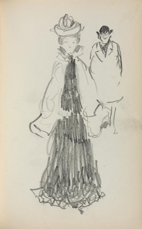 Italian Sketchbook: Standing Woman and Man (page 125)