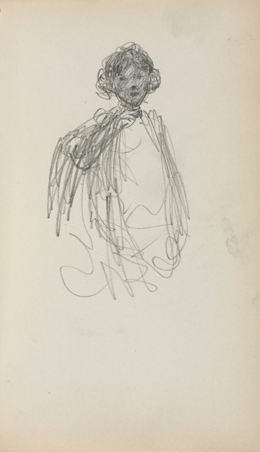 Italian Sketchbook: Woman, waist length (page 217)