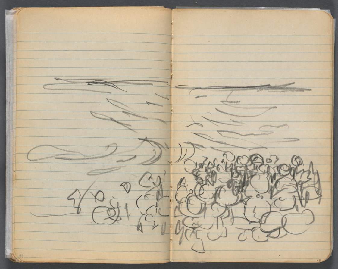 Sketchbook, page 048 & 49: Beach View 