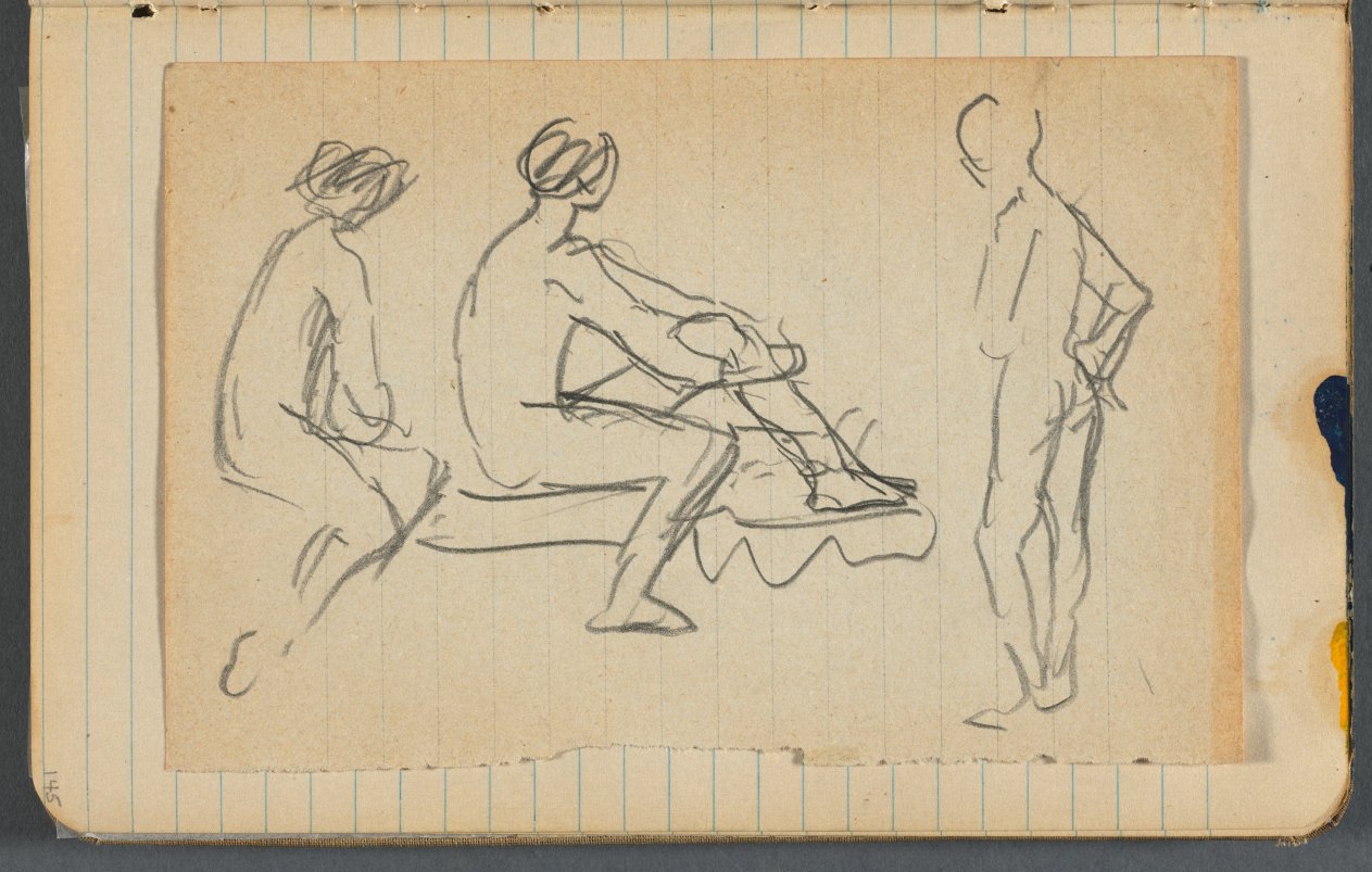 Sketchbook, loose sheet between pgs. 145 & 146