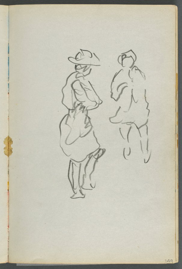 Sketchbook, The Dells, N° 127, page 149: Two Figures 