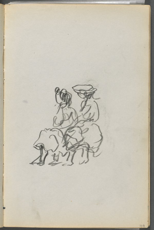 Sketchbook, The Dells, N° 127, page 119: Two Seated Figures 