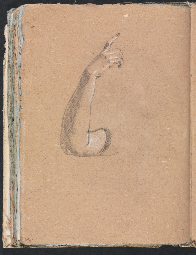 Verona Sketchbook: Right arm and hand (page 66)