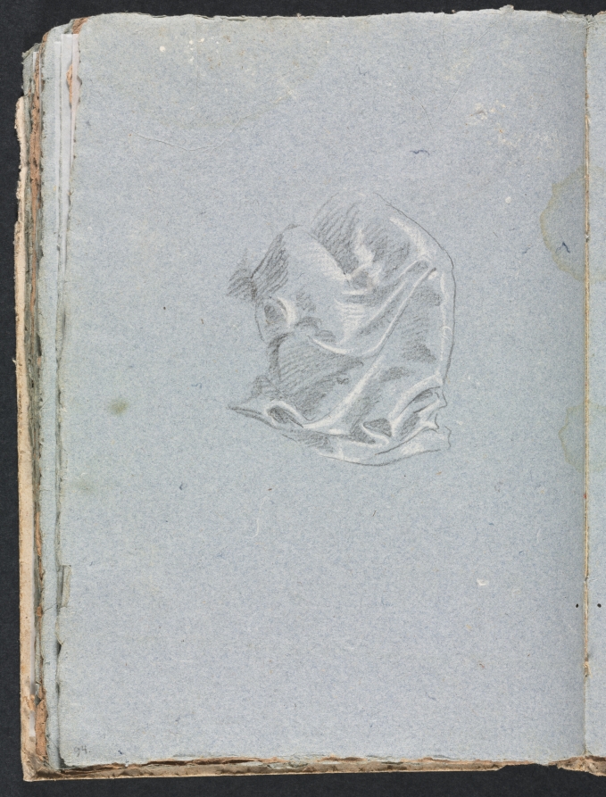 Verona Sketchbook: Drapery study (page 94)