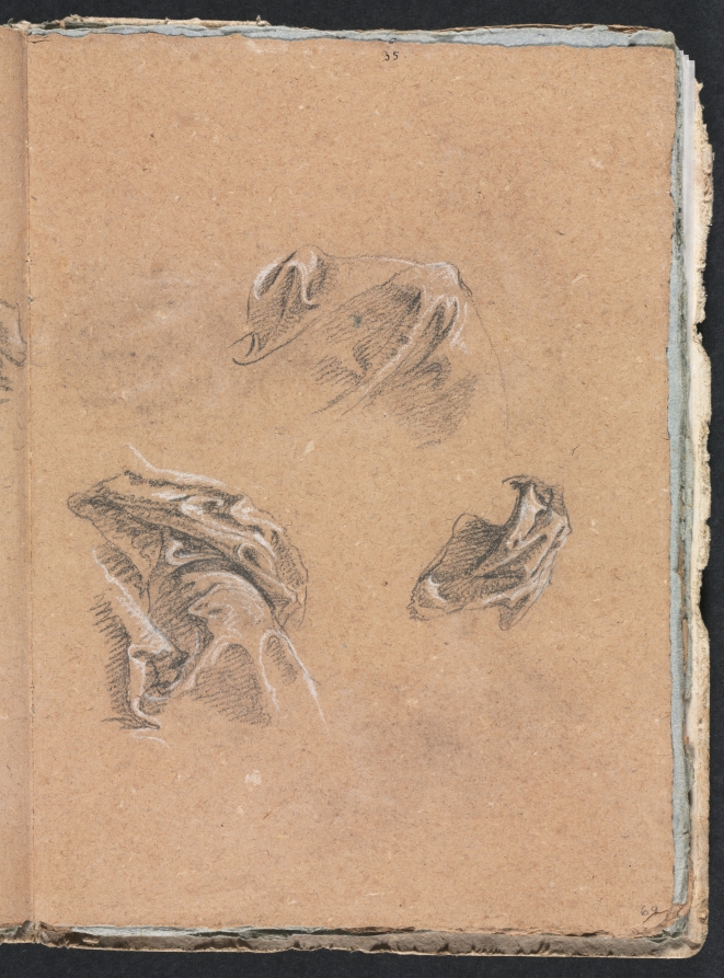 Verona Sketchbook: Drapery studies (page 69)