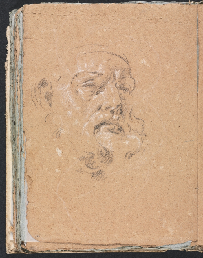 Verona Sketchbook: Male head (page 76)