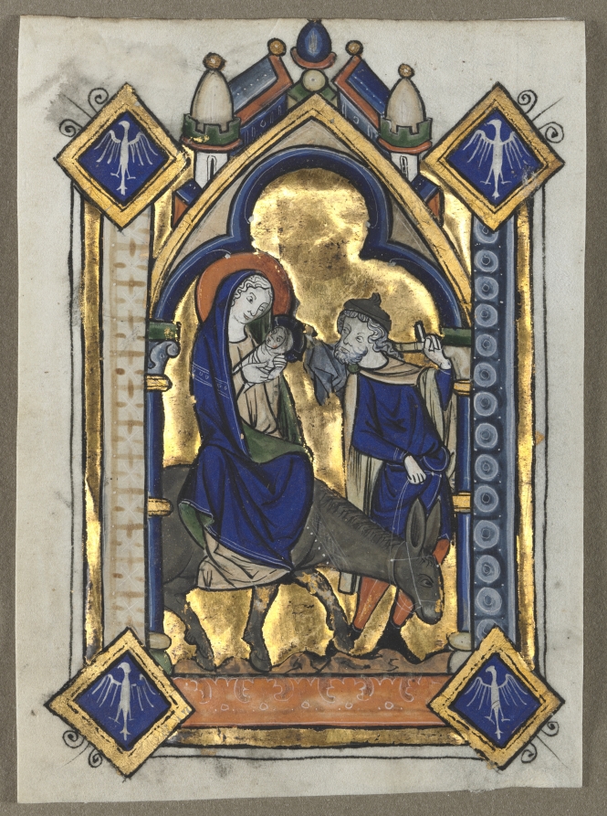 Leaf Excised from a Psalter: Flight Into Egypt