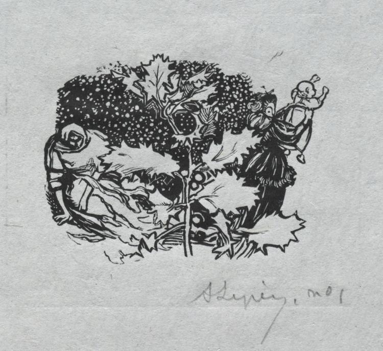 Paris Almanac, 1897:  Tail-piece, Winter