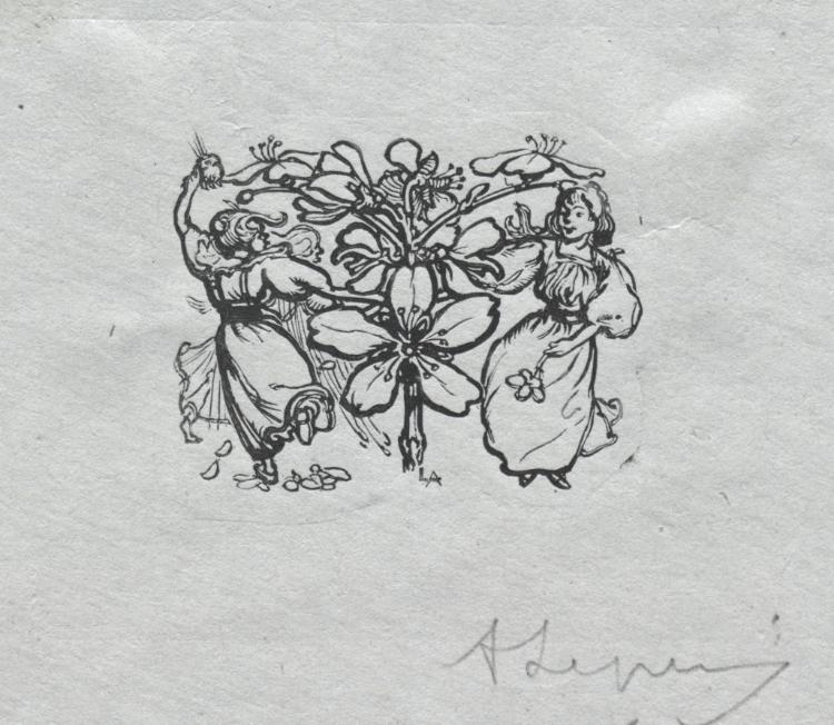 Paris Almanac, 1897:  Tail-piece, Spring