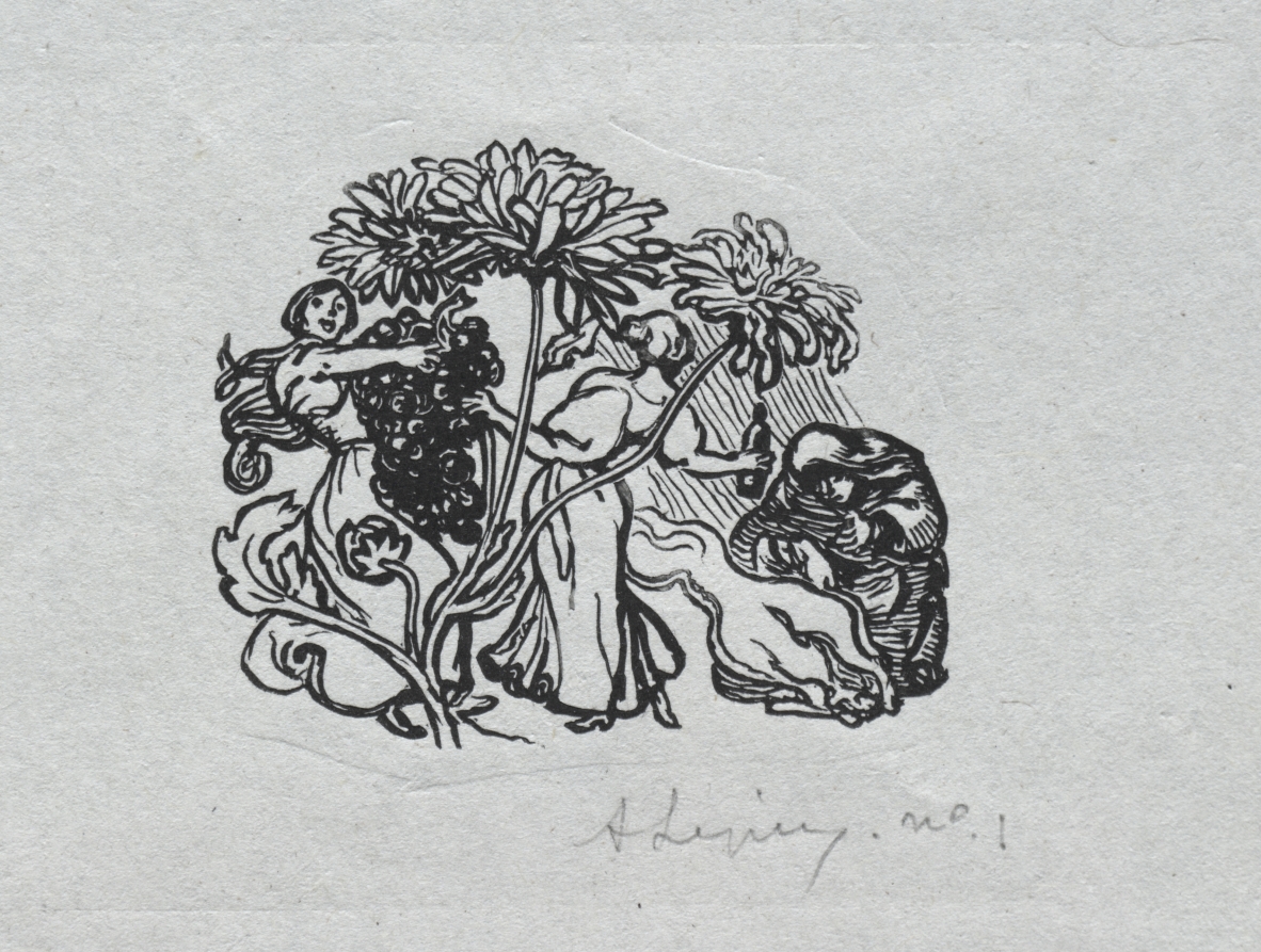 Paris Almanac, 1897:  Tail-piece, Autumn