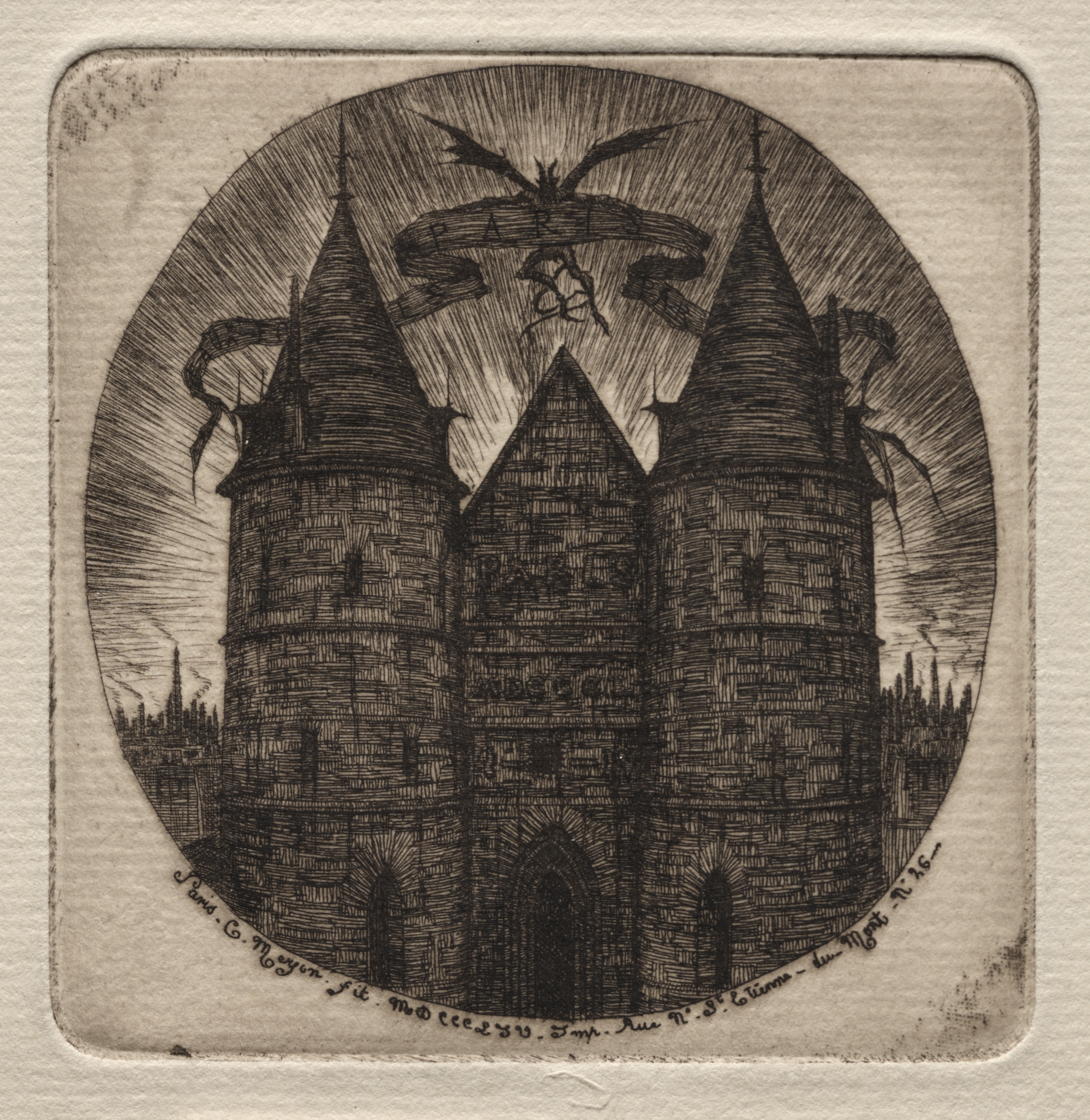 Etchings of Paris: Old Gate of the Palace of Justice