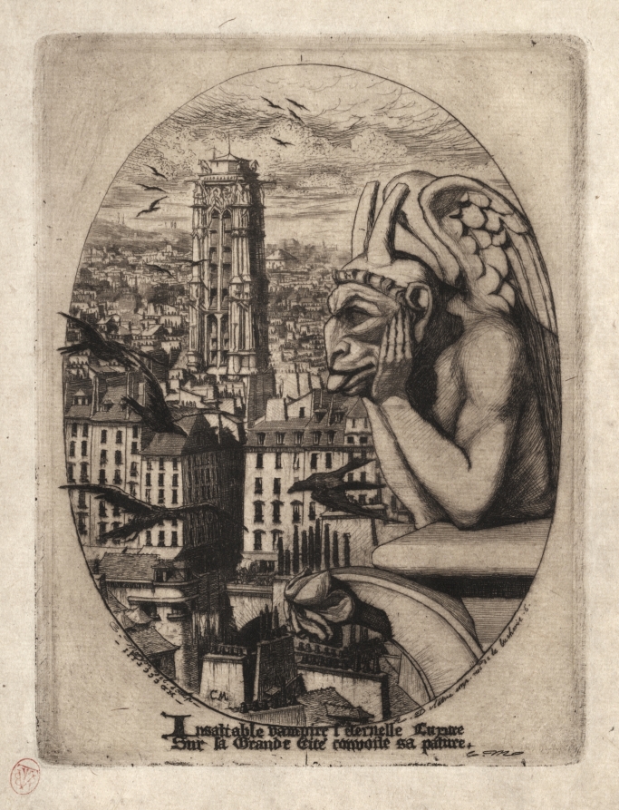 Etchings of Paris:  The Gargoyle