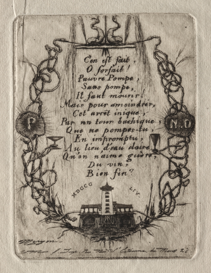 Etchings of Paris:  The Notre Dame Pump, Small Plate