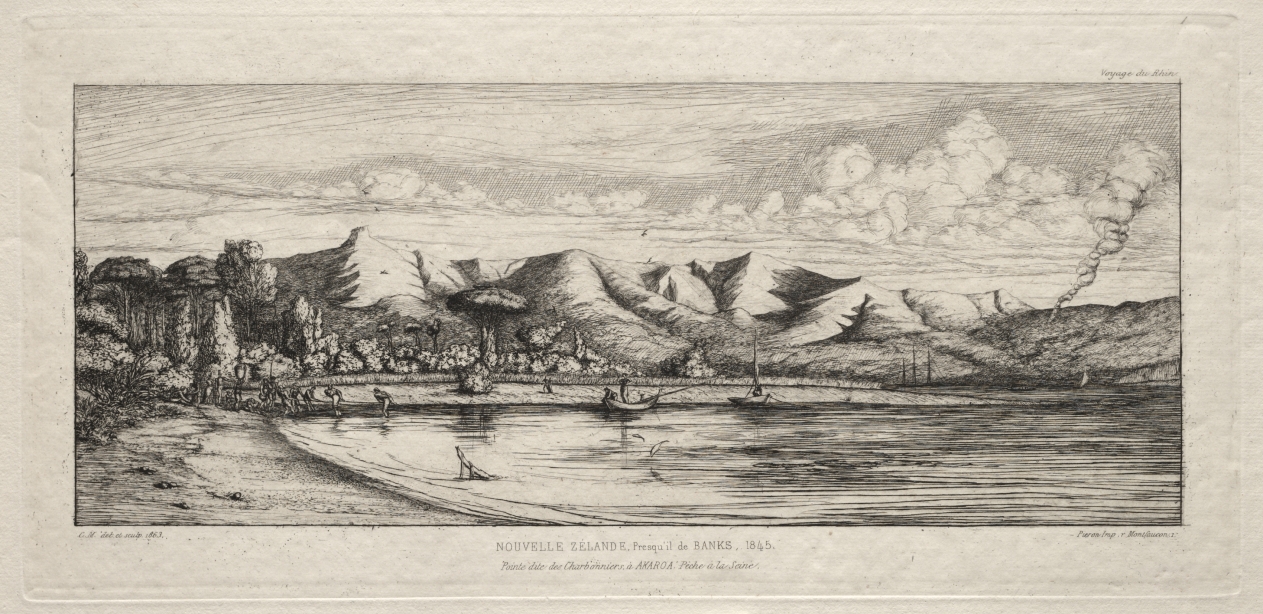 Seine Fishing off Charcoal Burners' Point, Akaroa, Banks' Peninsula, 1845