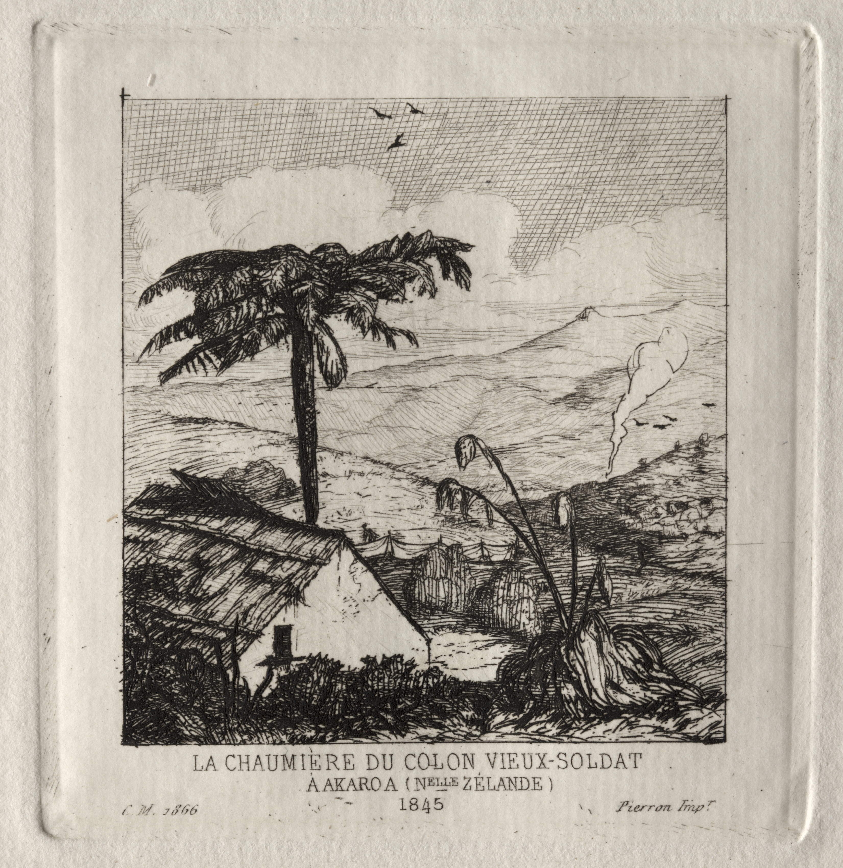 The Old-soldier Settler's Hut at Akaroa, 1845