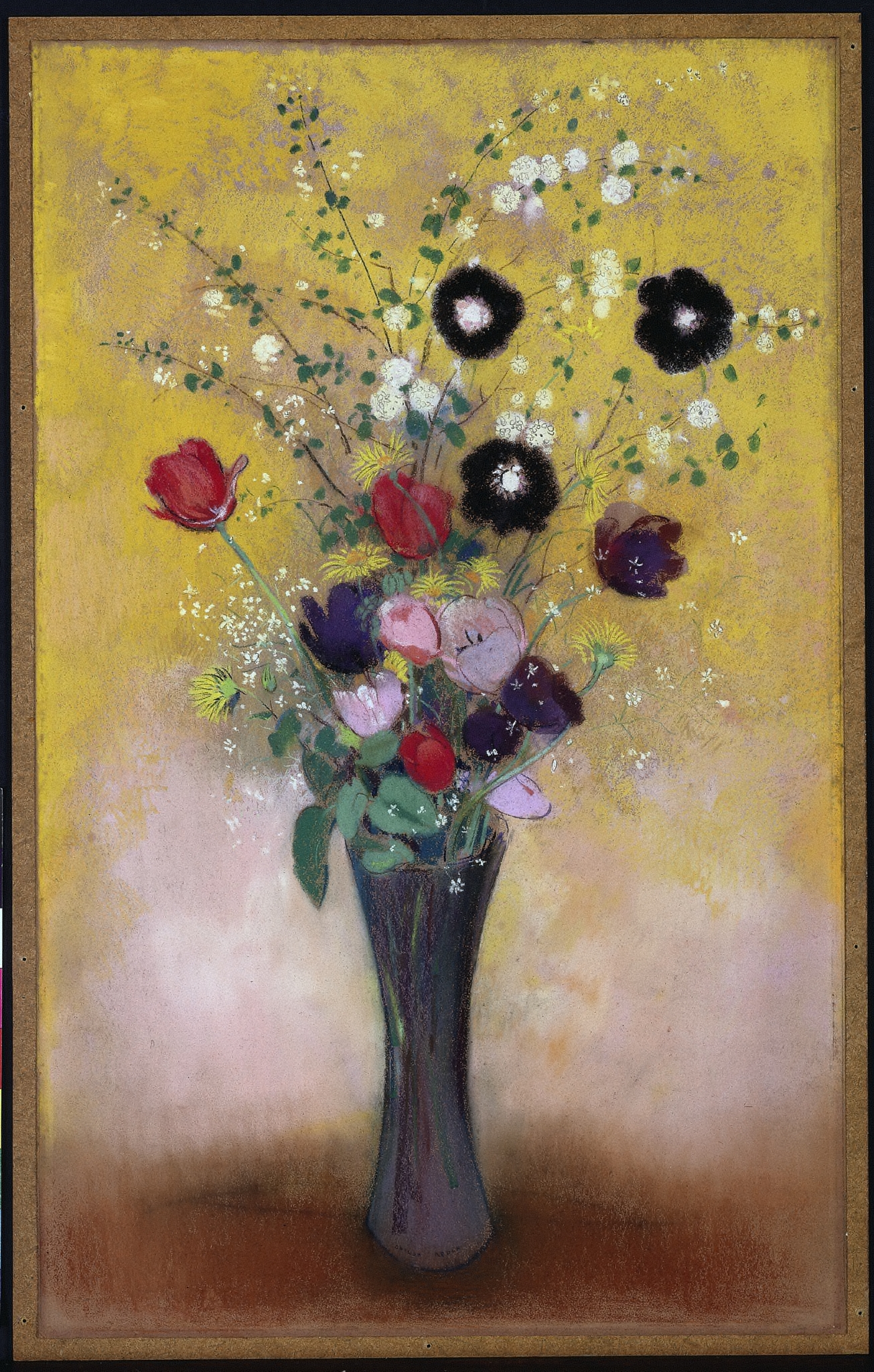 Redon、FLEURS DANS UN VASE BRUN、希少画集画 Vase of Flowers | Cleveland Museum of Art