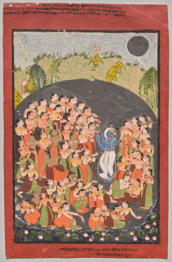 Krishna and the Gopis Gather for Rasamandala