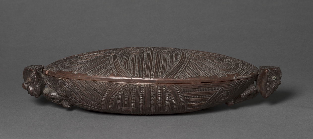 Treasure Box (Wakahuia) by Unknown Artist (1800), wood with abalone shell at Cleveland Museum of Art