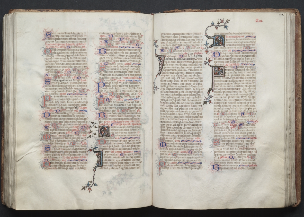 The Gotha Missal:  Fol. 111r, Text
