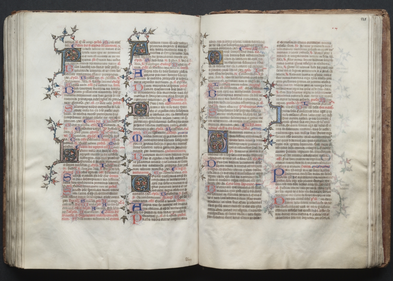 The Gotha Missal:  Fol. 121r, Text
