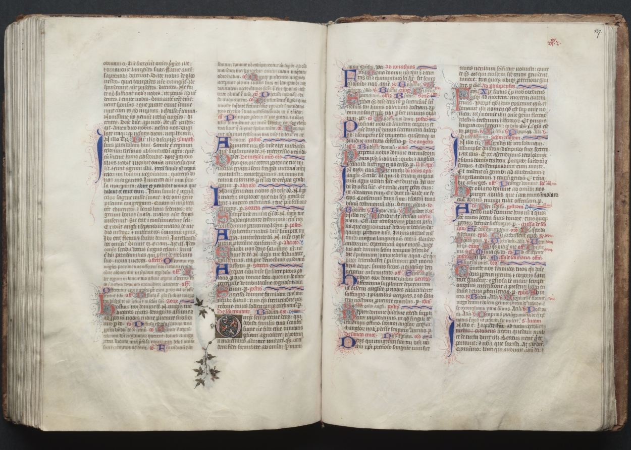 The Gotha Missal:  Fol. 137r, Text