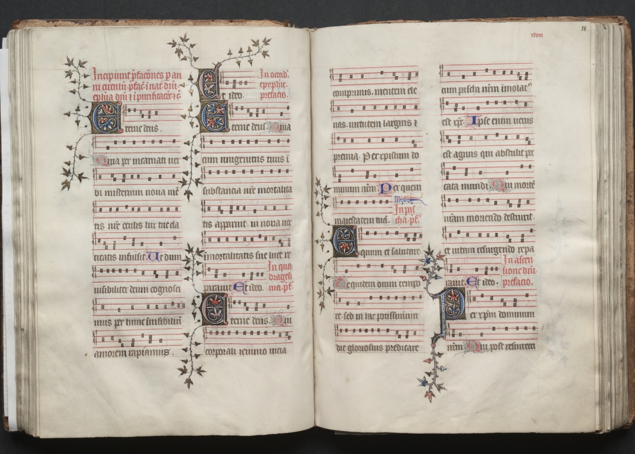 The Gotha Missal:  Fol. 57v, Text