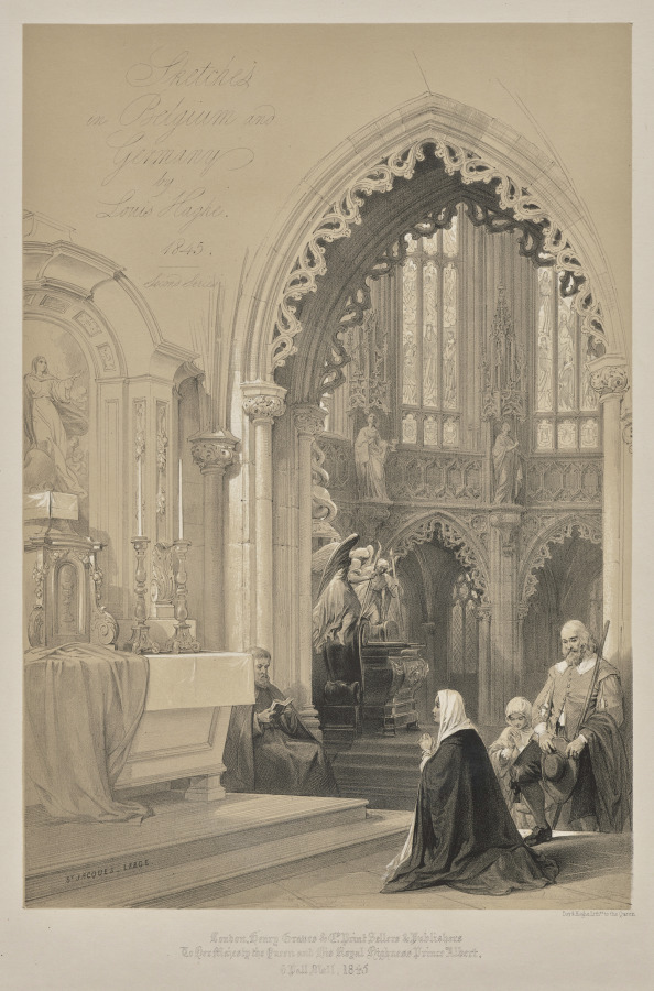 Sketches in Belgium and Germany, Second Series:  No. 1 - Title Page - St. Jacques, Liege