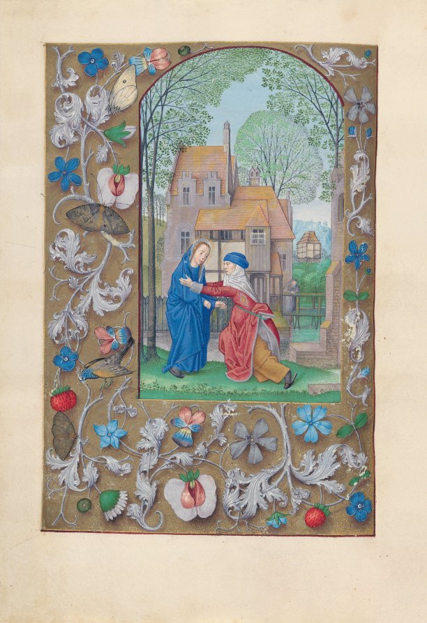Hours of Queen Isabella the Catholic, Queen of Spain:  Fol. 115v, Visitation
