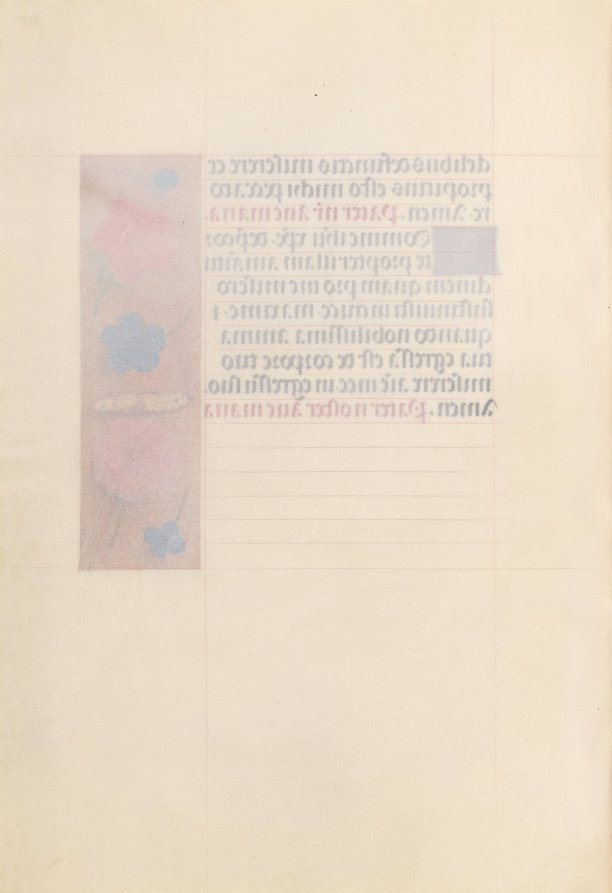 Hours of Queen Isabella the Catholic, Queen of Spain:  Fol. 266v, St. Bernard before the Virgin and Child