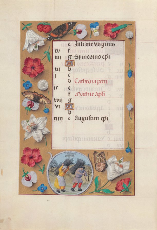 Hours of Queen Isabella the Catholic, Queen of Spain:  Fol. 3v, February