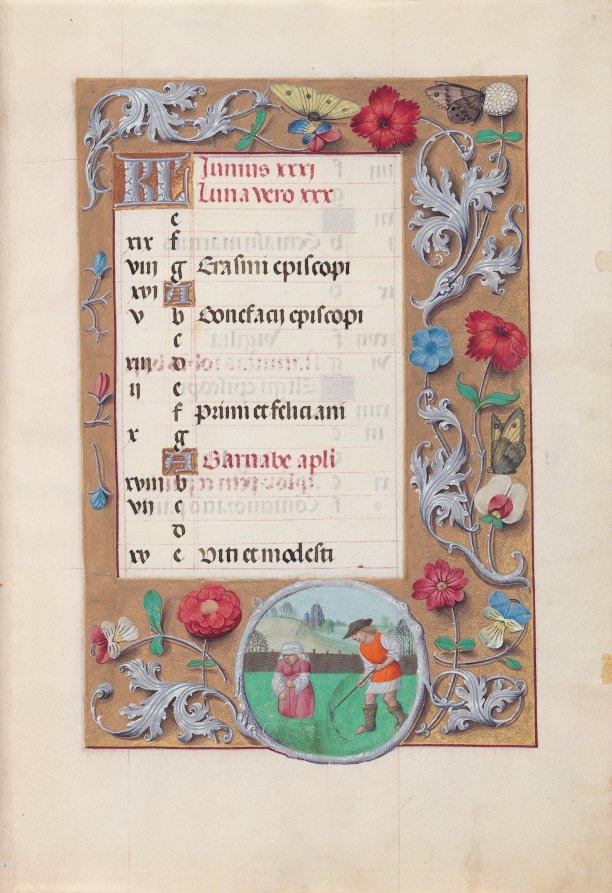 Hours of Queen Isabella the Catholic, Queen of Spain:  Fol. 7r, June