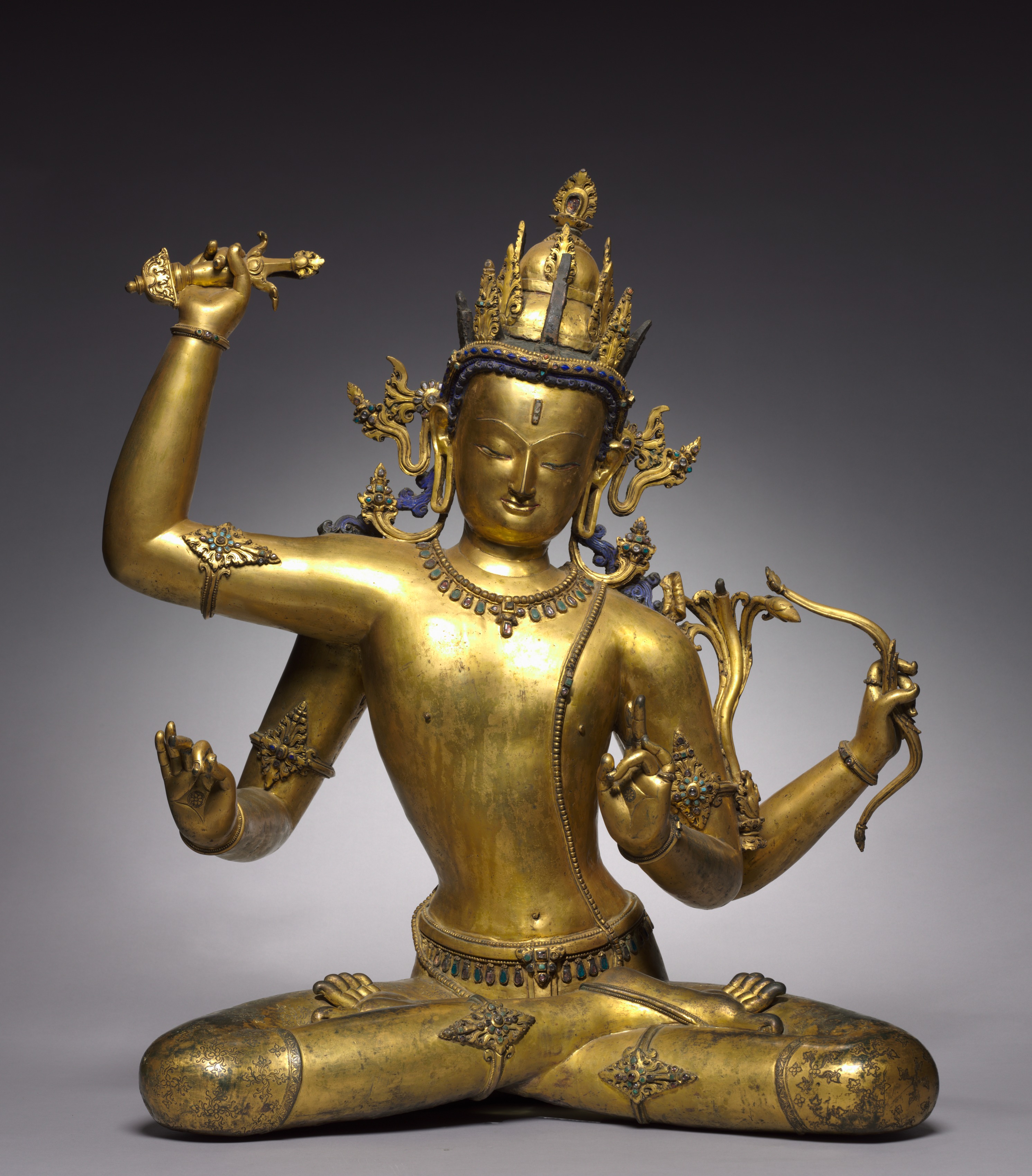  Manjushri, The Compassionate Bodhisattva - Brass