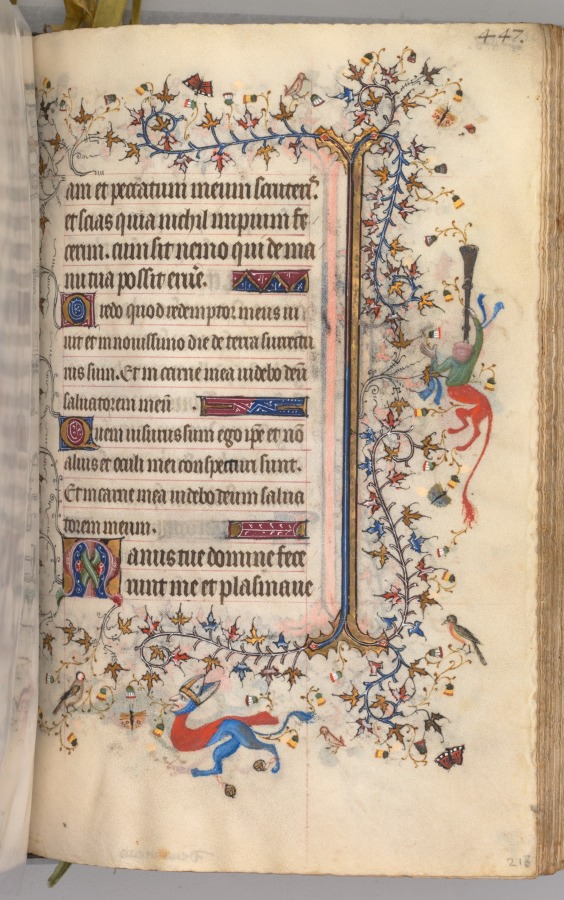 Hours of Charles the Noble, King of Navarre (1361-1425): fol. 218r, Text