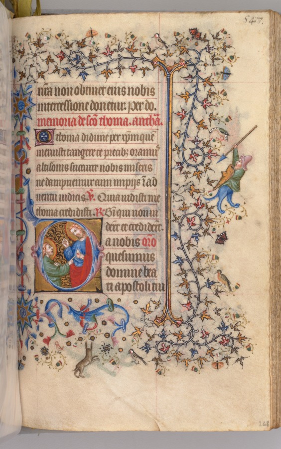 Hours of Charles the Noble, King of Navarre (1361-1425): fol. 268r, St. Thomas
