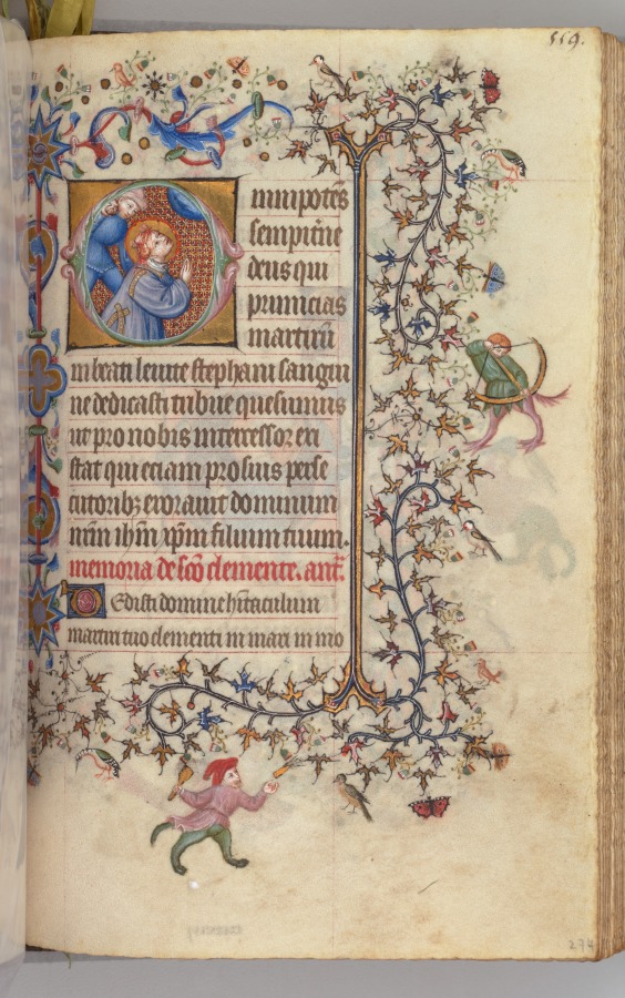 Hours of Charles the Noble, King of Navarre (1361-1425): fol. 274r, St. Stephen