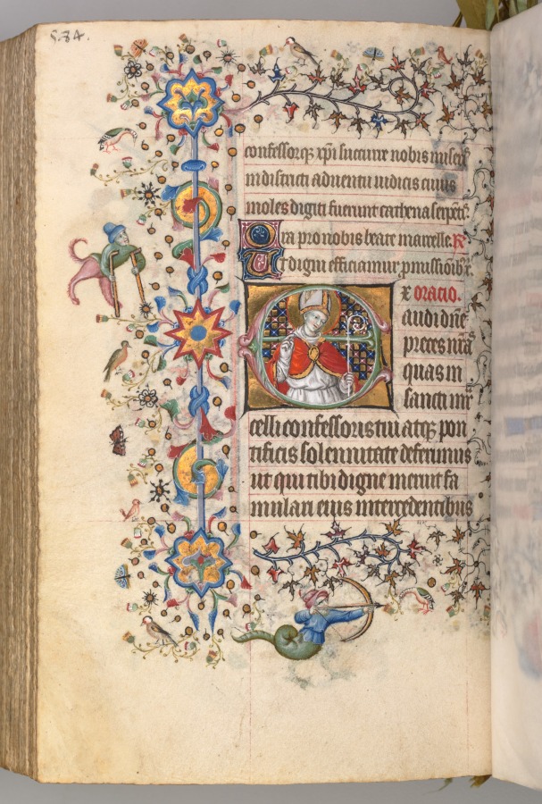 Hours of Charles the Noble, King of Navarre (1361-1425): fol. 286v, St. Marcel