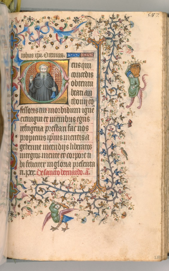 Hours of Charles the Noble, King of Navarre (1361-1425): fol. 288r, St. Anthony