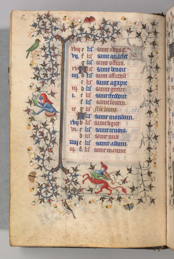 Hours of Charles the Noble, King of Navarre (1361-1425): fol. 3v, March