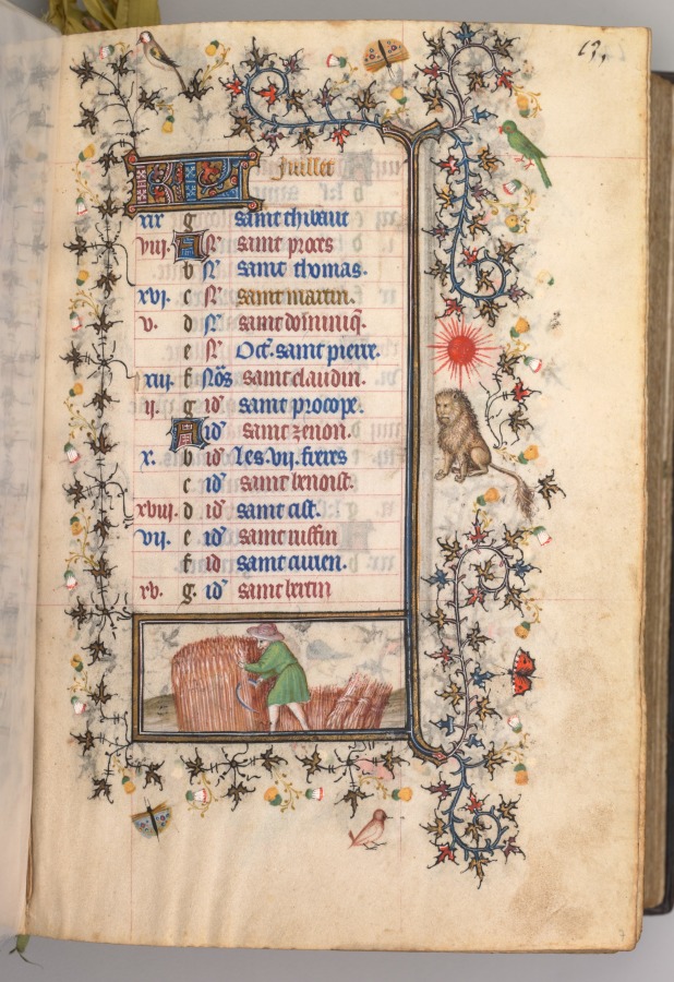 Hours of Charles the Noble, King of Navarre (1361-1425): fol. 7r, July