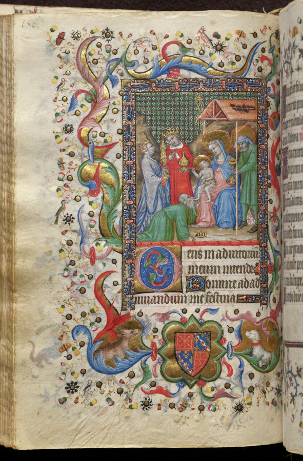 Hours of Charles the Noble, King of Navarre (1361-1425): fol. 78v, Adoration of the Magi (Sext)