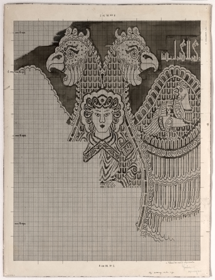 Schematic Drawing of Buyid Silk (1962.264)