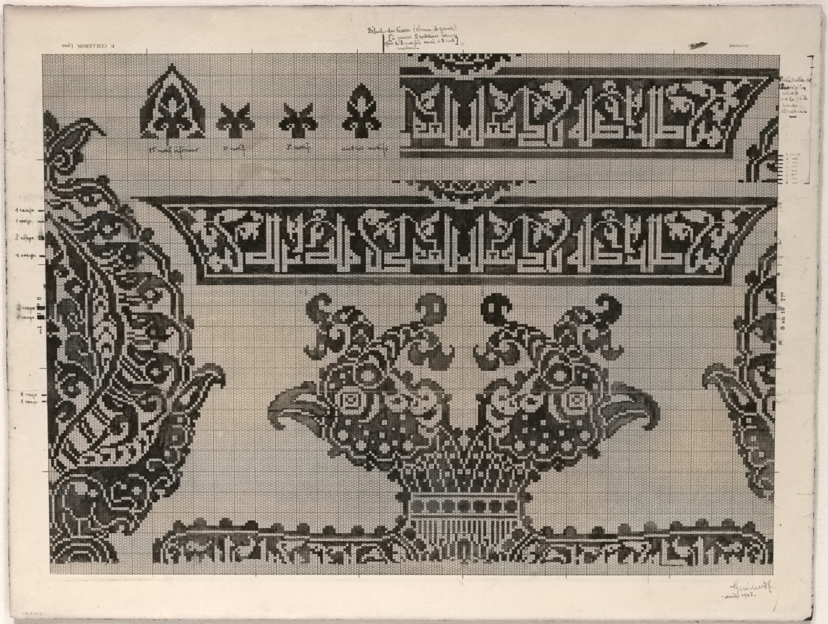 Schematic Drawing of Buyid Silk (1953.434)
