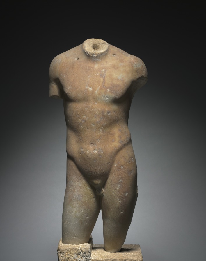 Torso of a Youth by Unknown Artist (-150), marble at Cleveland Museum of Art
