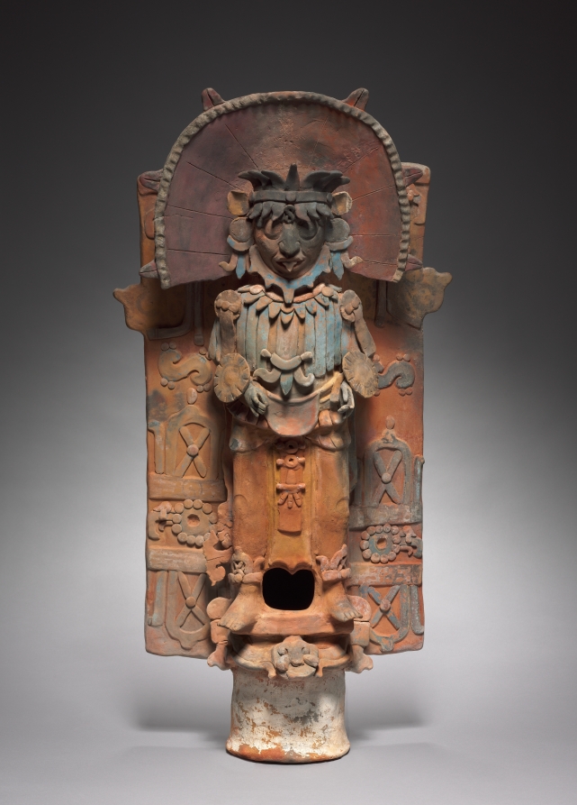 Incensario (Incense Burner) Support by Unknown Artist (600), earthenware with pigments at Cleveland Museum of Art