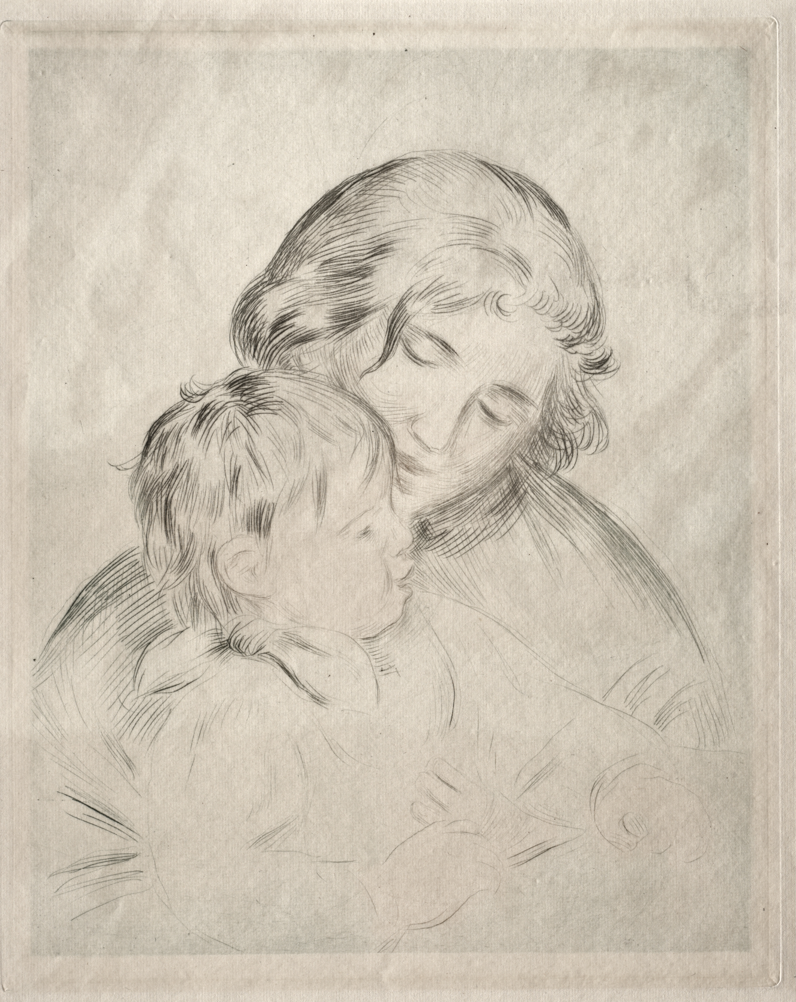 Pierre-Auguste Renoir【母と子】　保証書 PIERRE-AUGUSTE RENOIR Mother and Child, 1982 by Renoir