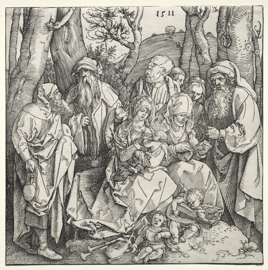 The Holy Family with Two Musician Angels