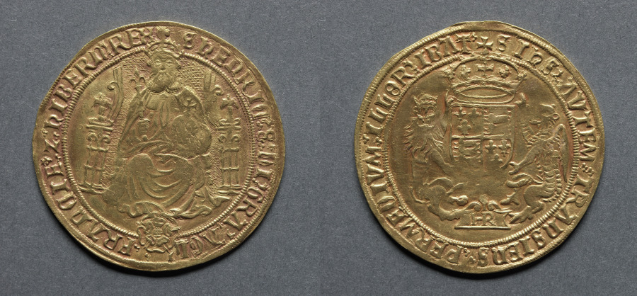 Sovereign: Henry VIII (obverse); Crowned Shield of Arms (reverse)