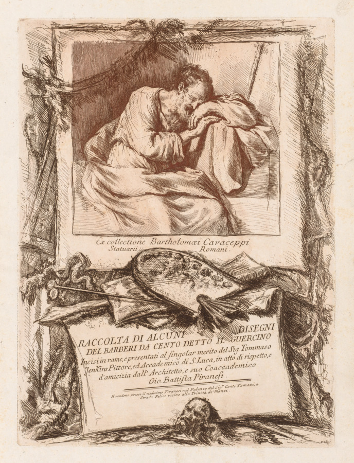Title Page of Raccolta di alcuni disegni del Barberi da Cento detto il Guercino