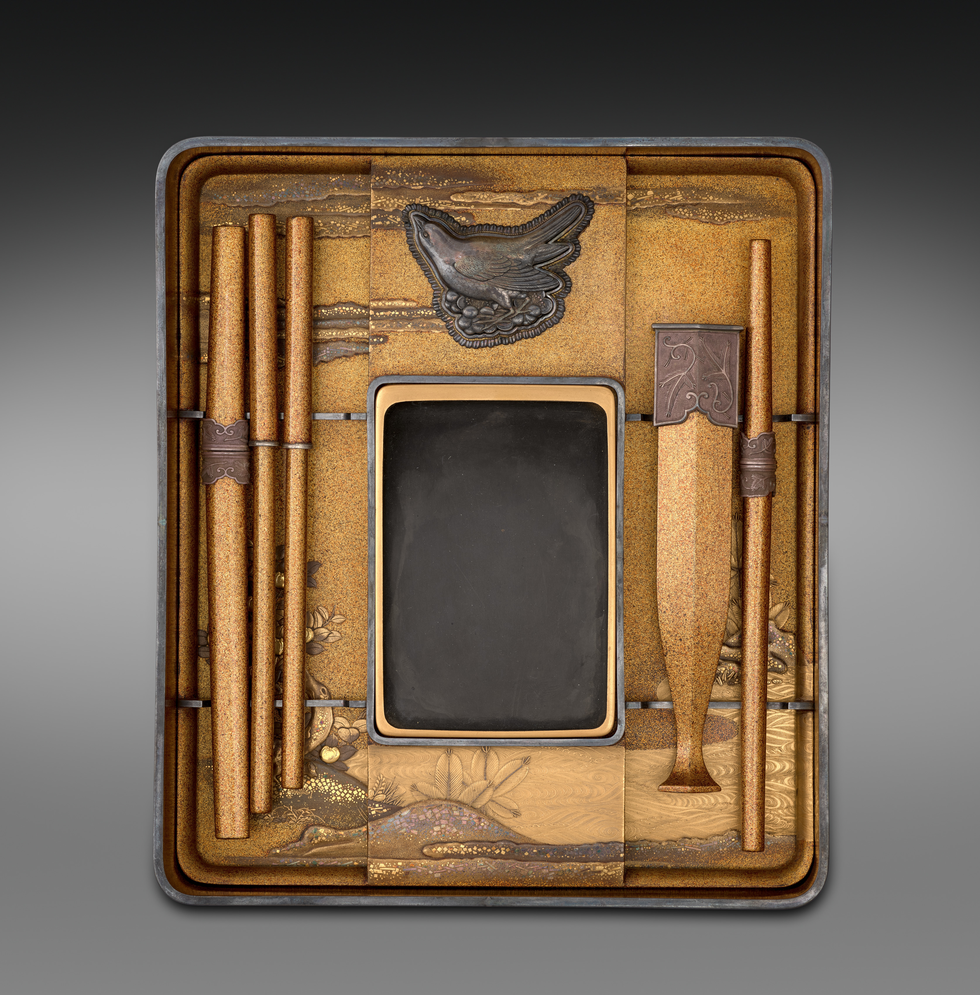 Writing Box (Suzuribako) with the “First Song” (Hatsune